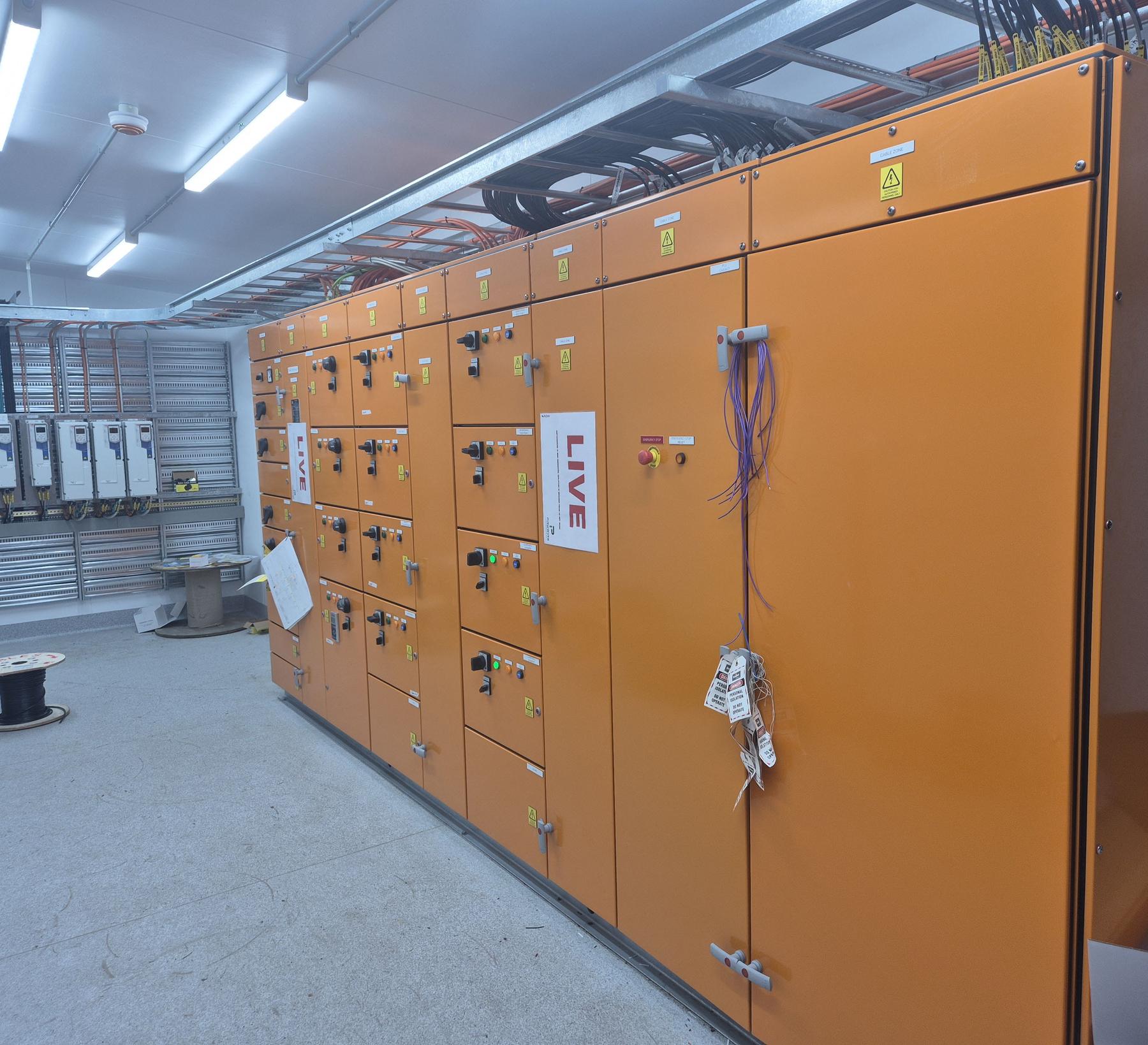 Switchboards in a switchroom